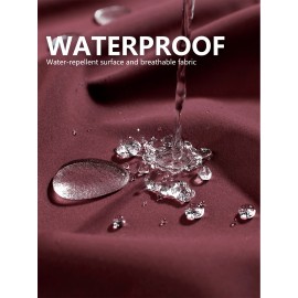 Softshell Jacket for Women, Casual Plush Lined Warm Hooded Windproof Coat with Adjustable Hood and Drawcord Hem for Winter Fall Outdoor Hiking