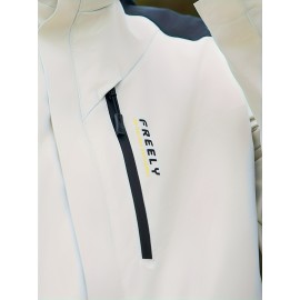 Women's Plus Size Outdoor Sports 3-in-1 Jacket - Hooded Color Block Waterproof Coat For Fall & Winter