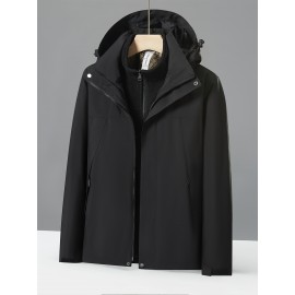 Women's 3-in-1 Winter Outdoor Jacket Set - Waterproof, Windproof & Warm with Detachable Fleece Liner, Hooded for Hiking & Travel